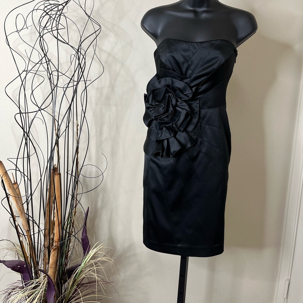 WHBM Black Strapless Cocktail Dress. Preowned